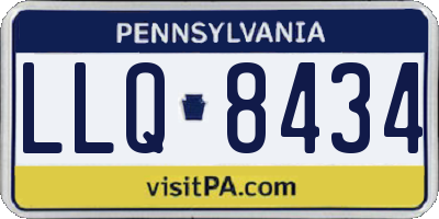 PA license plate LLQ8434