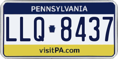 PA license plate LLQ8437