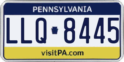 PA license plate LLQ8445