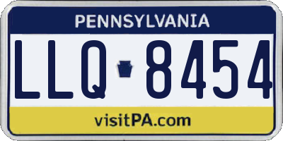 PA license plate LLQ8454