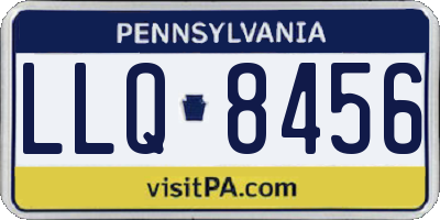 PA license plate LLQ8456