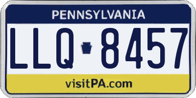 PA license plate LLQ8457