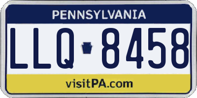 PA license plate LLQ8458