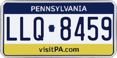 PA license plate LLQ8459