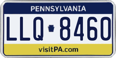 PA license plate LLQ8460