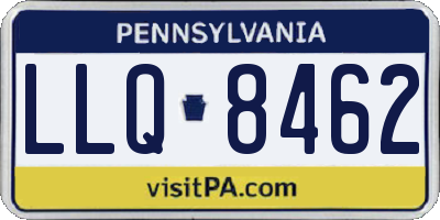 PA license plate LLQ8462