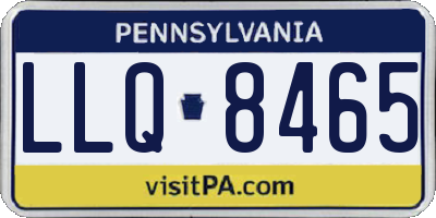 PA license plate LLQ8465