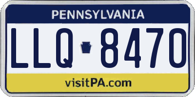 PA license plate LLQ8470