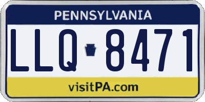 PA license plate LLQ8471