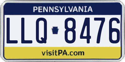 PA license plate LLQ8476