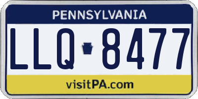 PA license plate LLQ8477