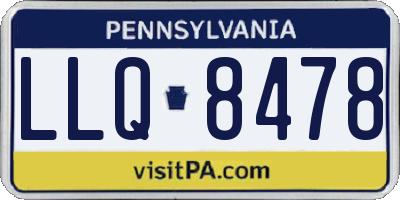 PA license plate LLQ8478