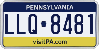 PA license plate LLQ8481