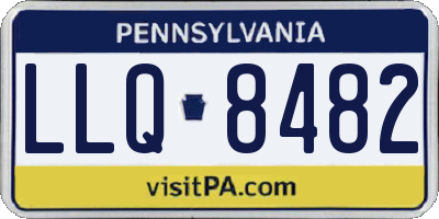 PA license plate LLQ8482