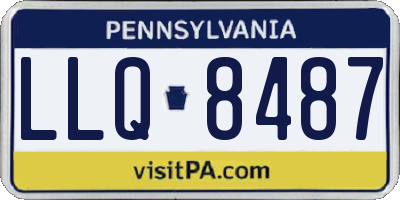PA license plate LLQ8487