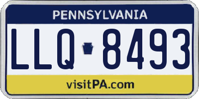 PA license plate LLQ8493