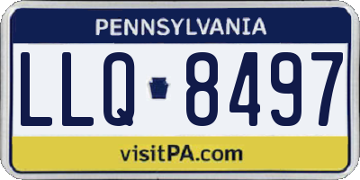 PA license plate LLQ8497
