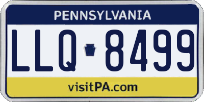 PA license plate LLQ8499