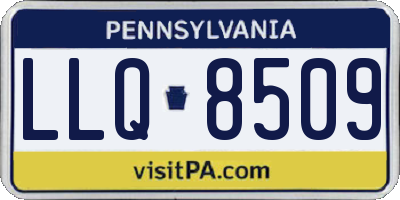 PA license plate LLQ8509