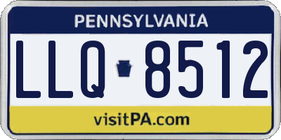 PA license plate LLQ8512