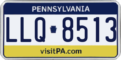 PA license plate LLQ8513