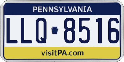 PA license plate LLQ8516