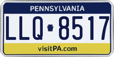 PA license plate LLQ8517