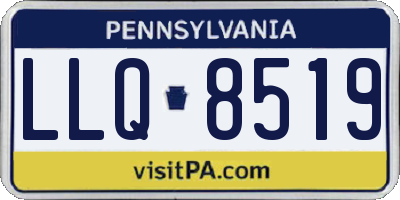 PA license plate LLQ8519