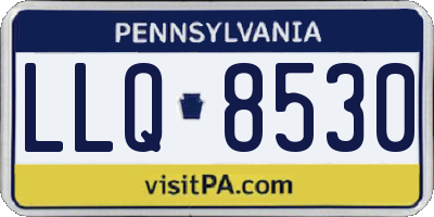 PA license plate LLQ8530
