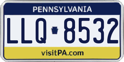 PA license plate LLQ8532