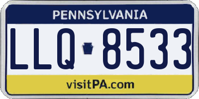 PA license plate LLQ8533