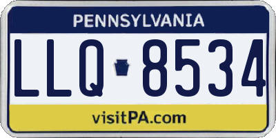 PA license plate LLQ8534