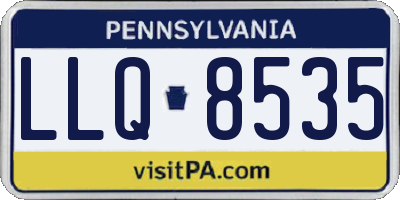 PA license plate LLQ8535