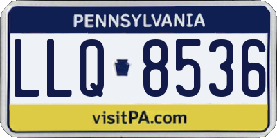 PA license plate LLQ8536