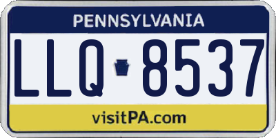 PA license plate LLQ8537