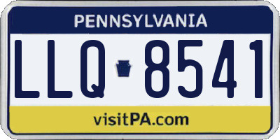 PA license plate LLQ8541