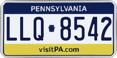 PA license plate LLQ8542