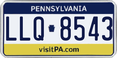PA license plate LLQ8543