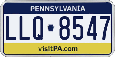 PA license plate LLQ8547