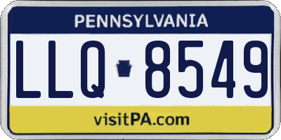 PA license plate LLQ8549