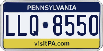 PA license plate LLQ8550