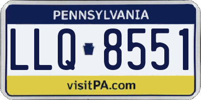 PA license plate LLQ8551