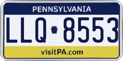 PA license plate LLQ8553