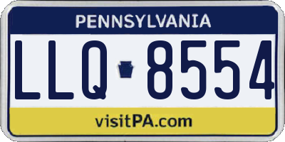 PA license plate LLQ8554