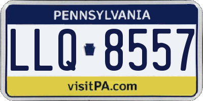 PA license plate LLQ8557