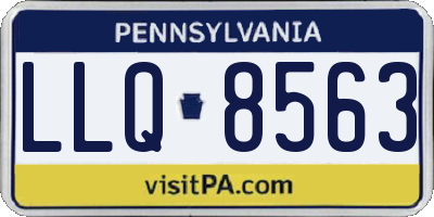 PA license plate LLQ8563