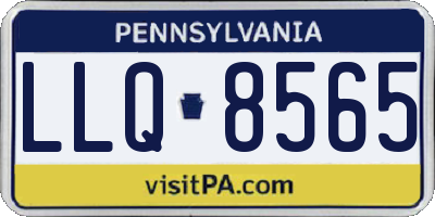 PA license plate LLQ8565