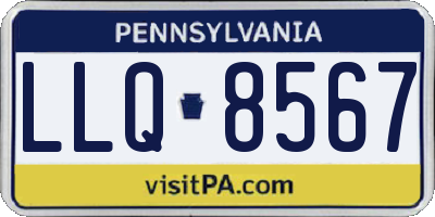 PA license plate LLQ8567