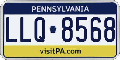 PA license plate LLQ8568