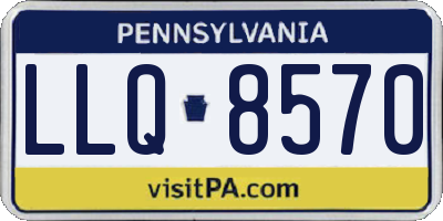 PA license plate LLQ8570